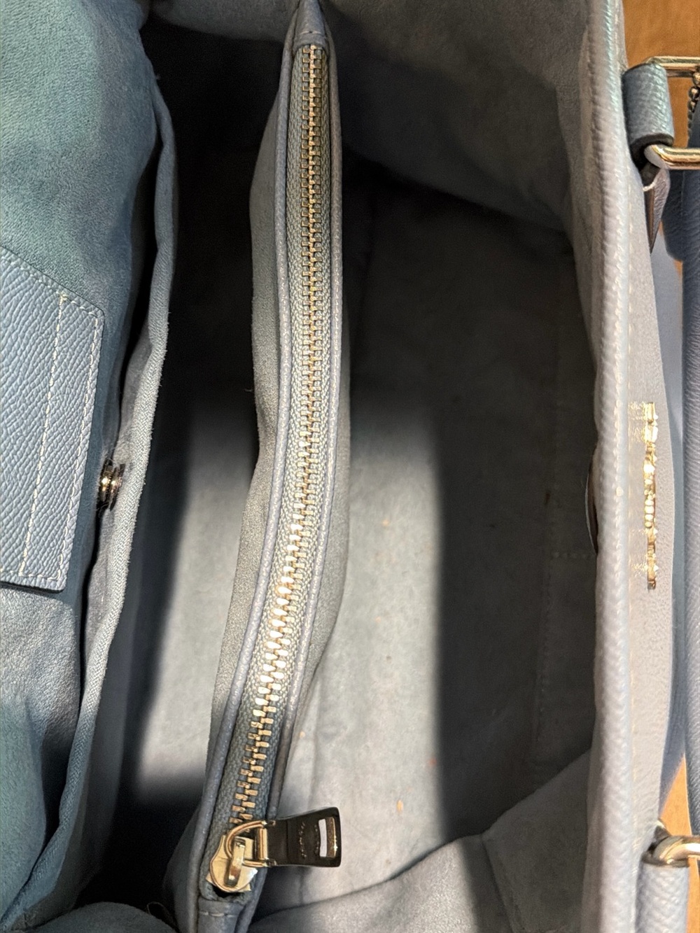 Coach Pebbled Leather Satchel in Pale Blue - Picture 2 of 4